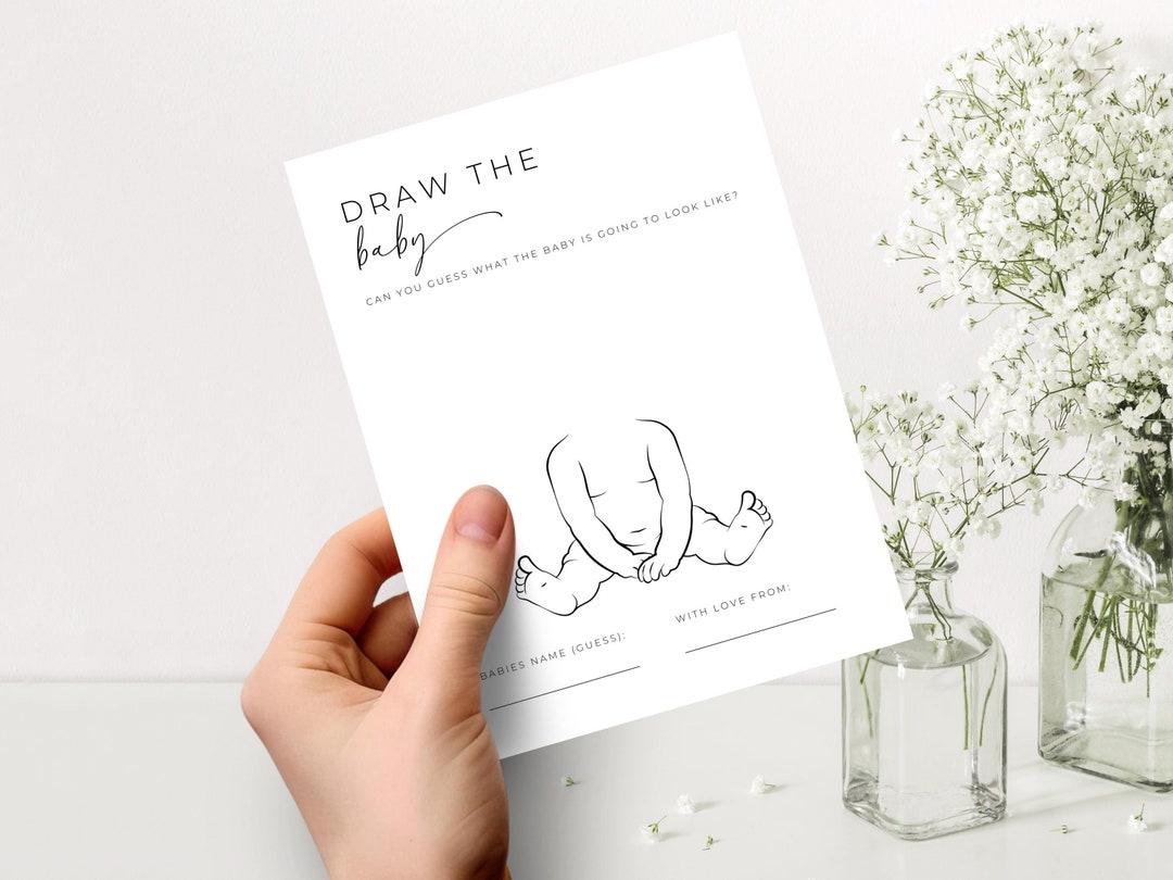 Baby Shower Draw the Baby Game. What Will Baby Look Like. Etsy
