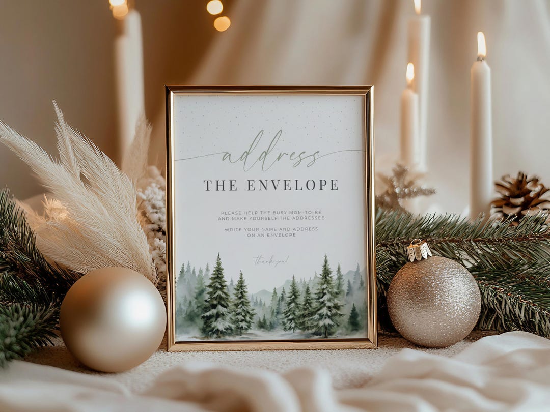 Address the Envelope Sign. Snow in Love Make Yourself the Addressee ...