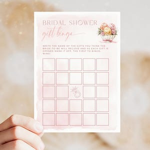 Scooped Up Bridal Shower Bingo. Bridal Shower Guess The Gift Game Printable. Ice Cream Theme. Editable Template. Instant Download. FLL50