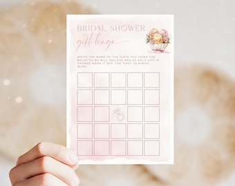 Scooped Up Bridal Shower Bingo. Bridal Shower Guess The Gift Game Printable. Ice Cream Theme. Editable Template. Instant Download. FLL50