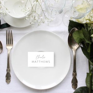 Name Card Template. Modern Minimalist Place Card Template. Bohemian Wedding Place Card Template. Printable Name Cards. Instant Download. GRD
