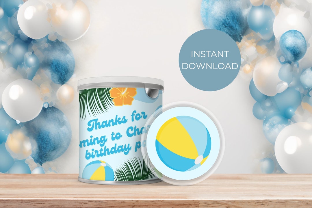 Boys Birthday Favor. Printable Pringles Label. Customized Party Favor. Pringles Can Wrapper ...