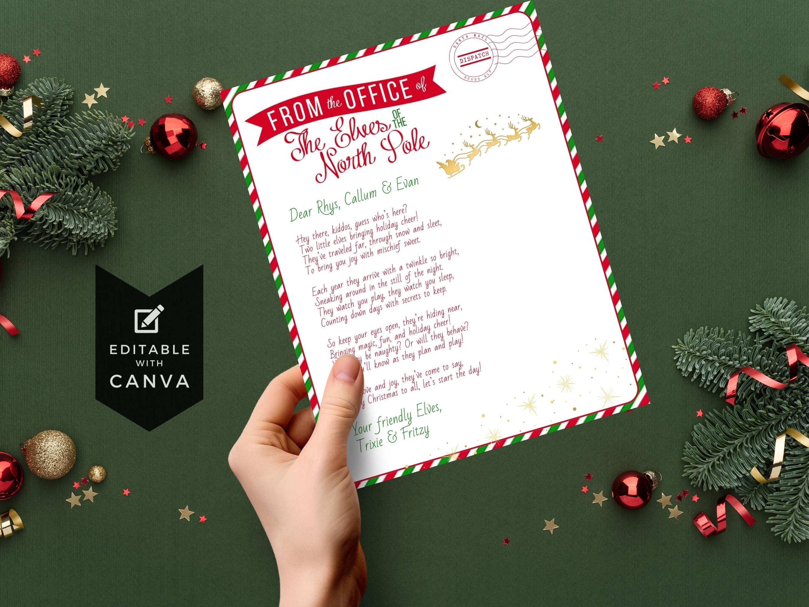 Elf Arrival 2 Elves. Elf I'm Back Template. Siblings Elves Welcome ...