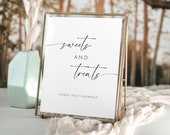 Sweets & Treats Sign. Dessert Table Sign. Minimalist Baby Shower Dessrt Bar. Modern Boho Bridal Shower Sign. Printable Instant Download. GRD