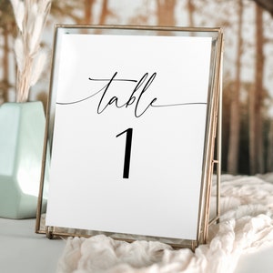 Small Table Number Template. Elegant Minimalist Table Signs. Editable Printable At Home Decor. Find Your Seat. 5 by 7. Instant Download. GRD