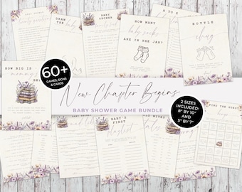 New Chapter Baby Shower Book Games. Editable Bundle (Digital Download) BS25