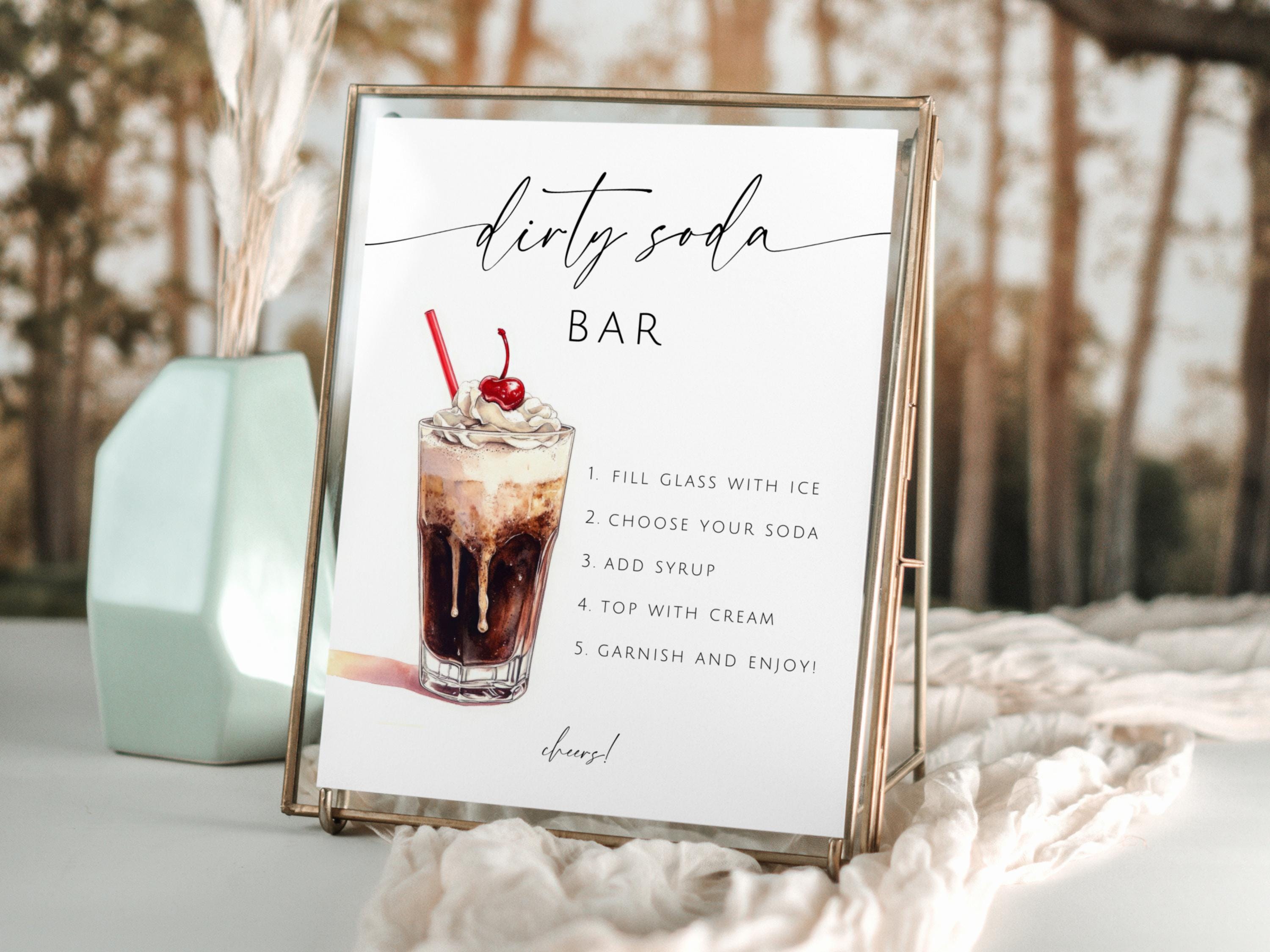 Dirty Soda Bar Sign Wedding. Soda Bar Mocktail Print. Signature Drink Bar  Menu Template. Nonalcoholic Pop Bar. Grad Baby Bridal Shower Decor - Etsy, image size:3000x2250