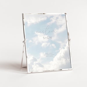 Cloud Nine Baby Shower Customizable Sign. We&#39;re On Cloud 9 Template. Gender Neutral Baby Shower Sprinkle. Printable Instant Download. BS04