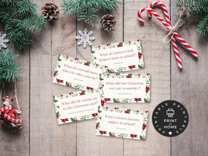Christmas Cracker Jokes Printable. Christmas Cracker Fillers. Xmas