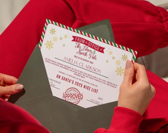 Certificado personalizado de Lista Bonita de Papá Noel / Lista Bonita de Papá Noel / Certificado personalizado / DESCARGA DIGITAL - España Certificado personalizado de Lista Bonita de Papá Noel / Lista Bonita de Papá Noel / Certificado personalizado / DESCARGA DIGITAL - España