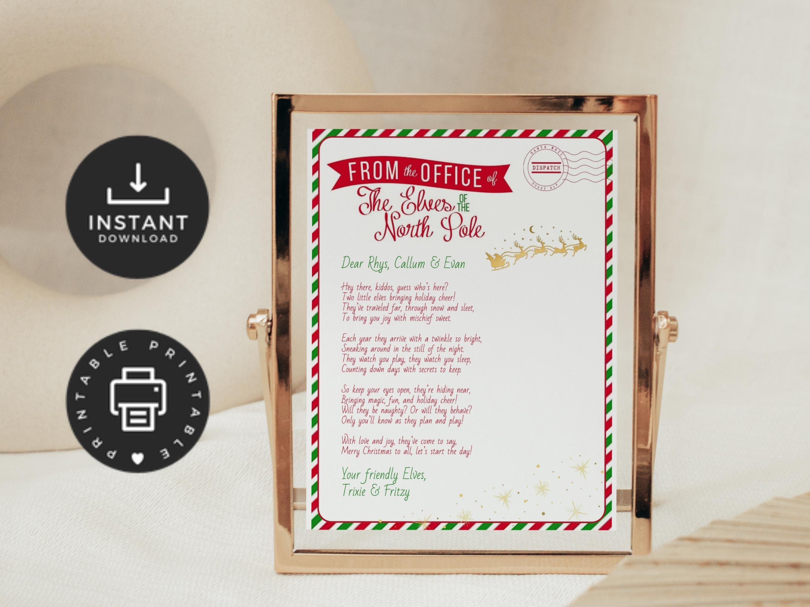 Elf Arrival 2 Elves. Elf I'm Back Template. Siblings Elves Welcome ...