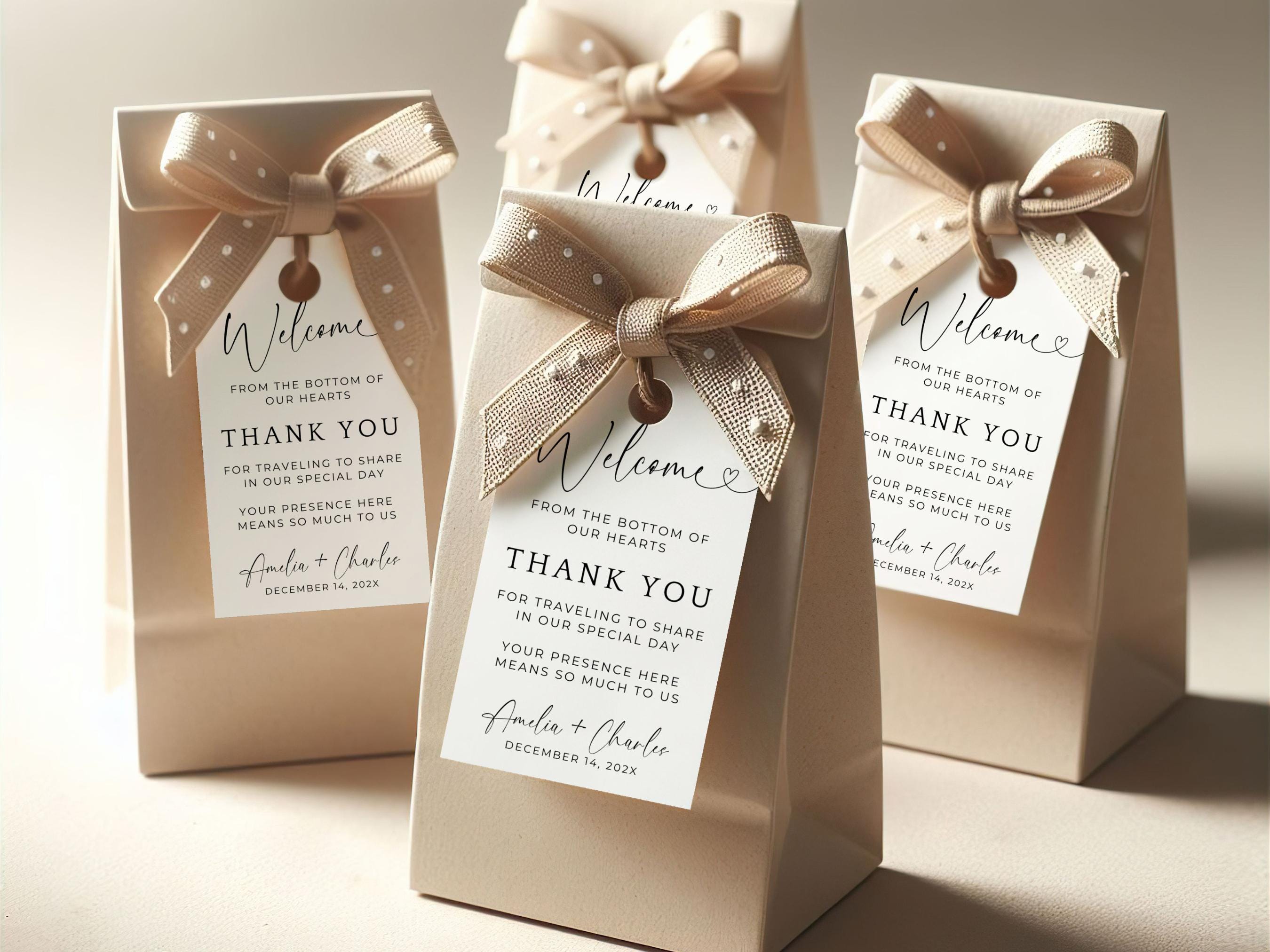 Thank You Notes for Wedding Welcome Bags. Note to Hotel Guests. Thank ...