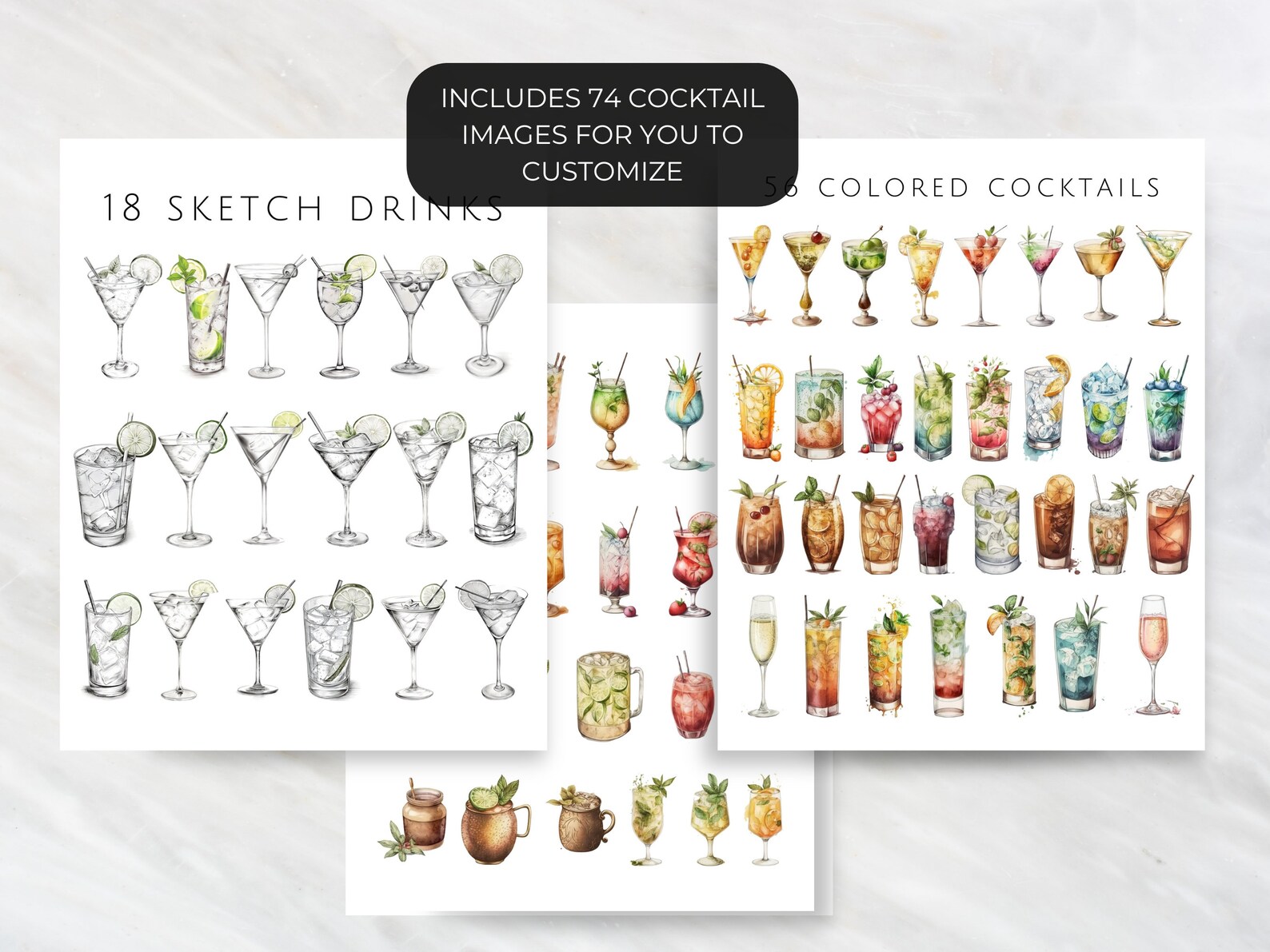 Modern Minimalist Script Wedding Signature Drinks. His and Hers ...