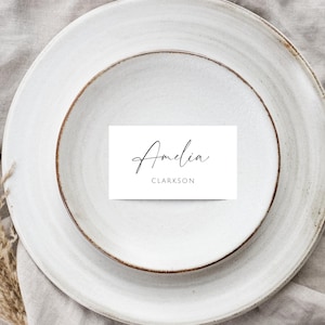 Minimalist Name Card Template. Modern Simple Place Card. Bohemian Wedding Place Card Template. Printable Name Cards. Instant Download. GRD