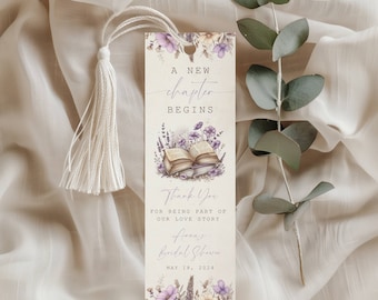 Bridal Shower Bookmark Book Theme. New Chapter Begins Love Story. Storybook Theme Thank You Gift. Bridal Shower Custom Favor. FLL25
