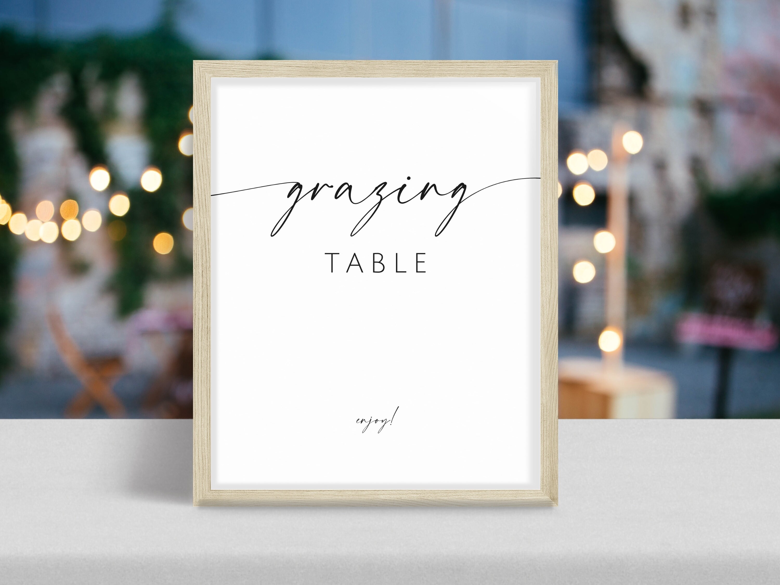 Grazing Table Sign. Minimalist Shower Signtemplate. Modern Food Table ...
