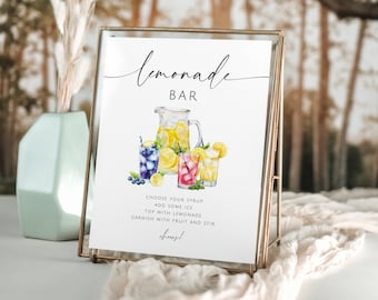 Graduation Party Lemonade Bar Sign. Grad Party Drink Station Table Decor. Editable Template. Class of 2026 Drink Menu. Printable Sign. SCH4