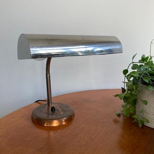 Vintage Brutalist-Industrial Brass Desk Lamp: A Bold Statement Piece for Modern Workspaces