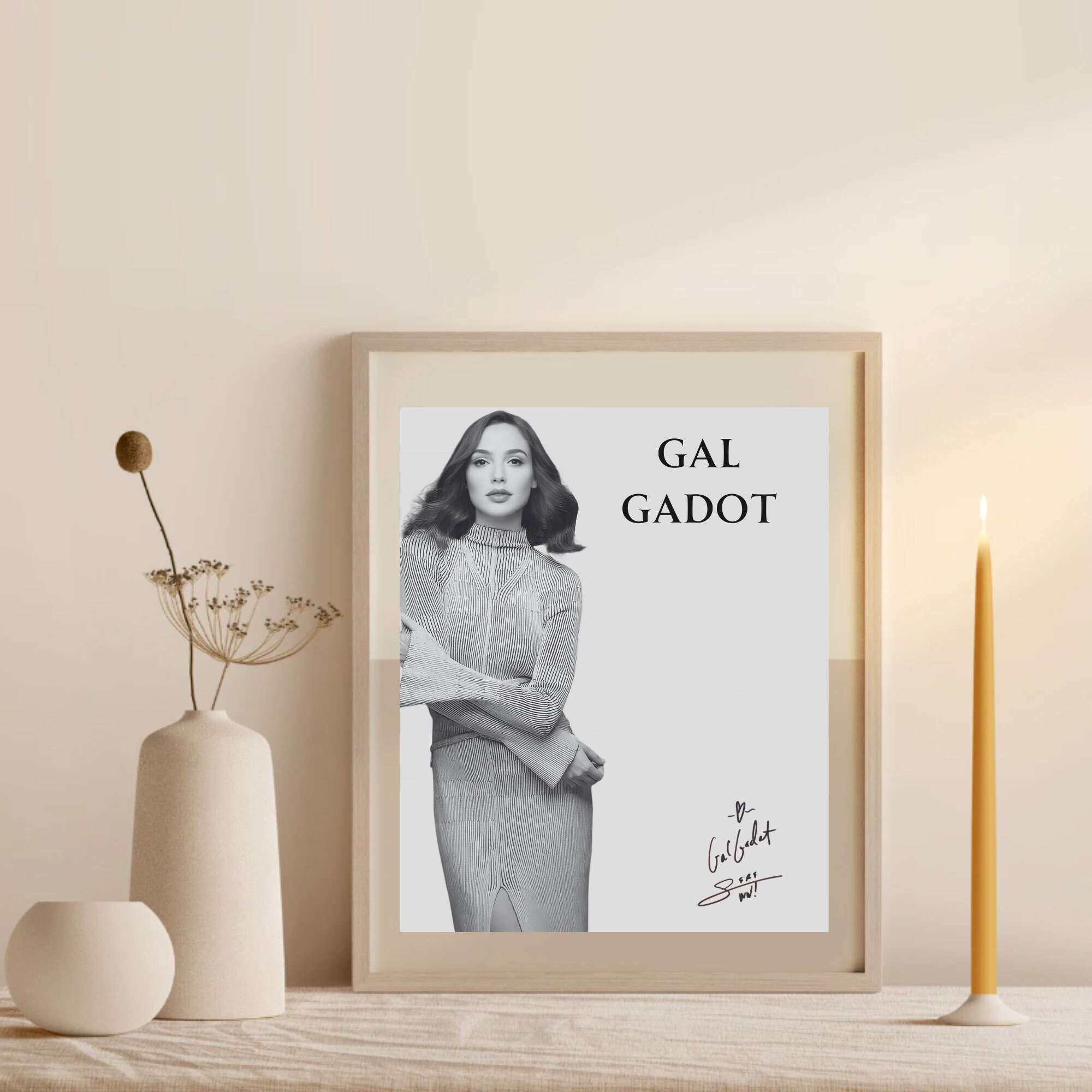 GAL Gadot Reimpresión Firmado A4 Tamaño 20.3cmX27.9cm Foto 6