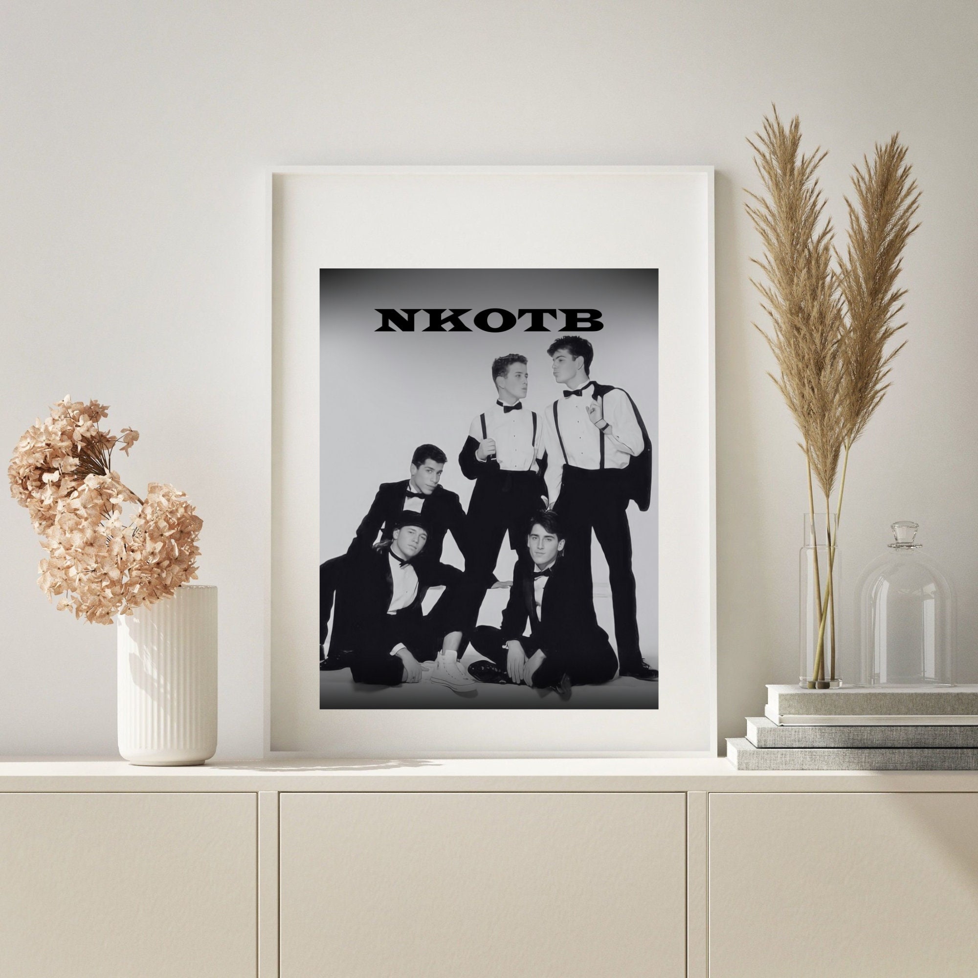 NKOTB Boy Band Group Posterdigital Product Etsy