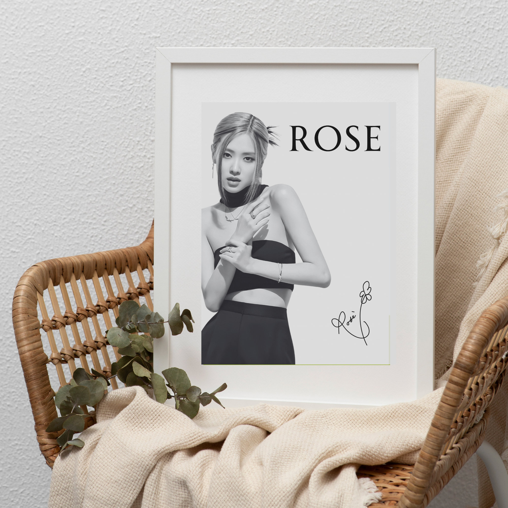 Blackpink Rose Poster With Autograph Digital Product - Etsy