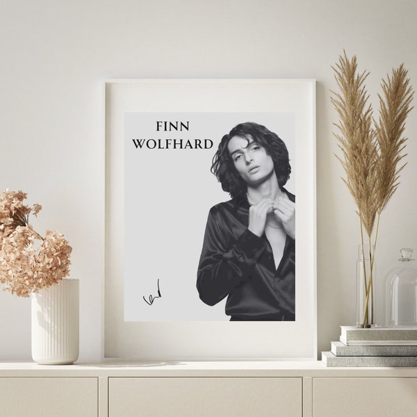 Finn Wolfhard poster with autograph-digital product