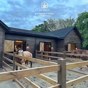 Matthew Plan Series - 4 Stall Horse Stable Plan Layout