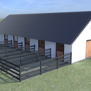 Barniac - Romans Series - 4 Stall Barn (12x12)