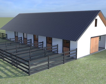 Barniac - Romans Series - 4 Stall Barn (12x12)
