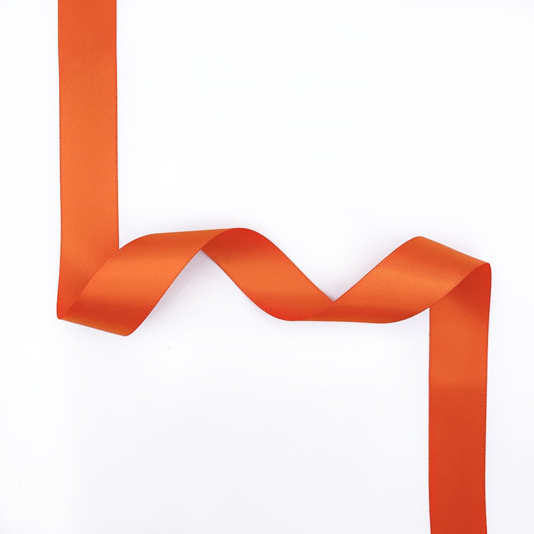 SDF 38750 Orange Satin Double Faced Ribbon 1-1/2x 25 Yards - Etsy