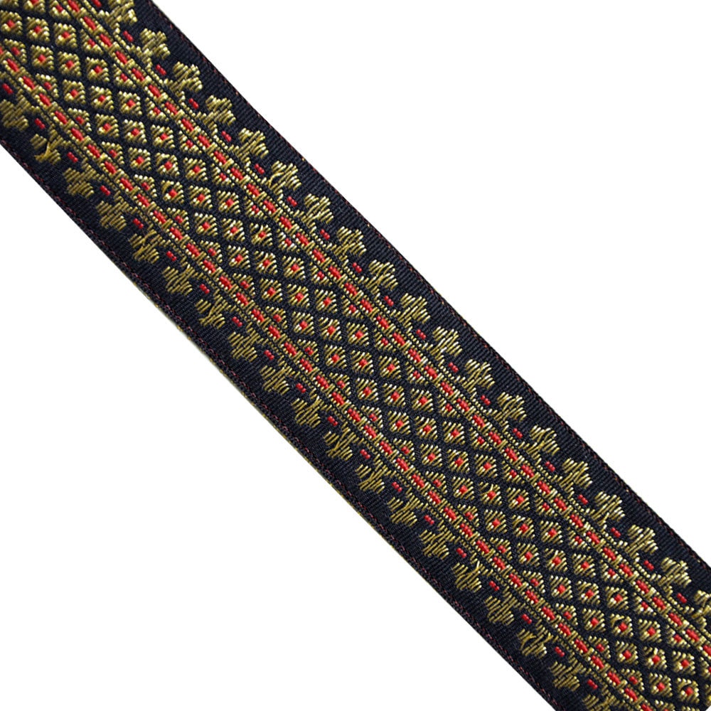 Wild Rose Jacquard Ribbon Trim in Three Colors, Made in Italy 