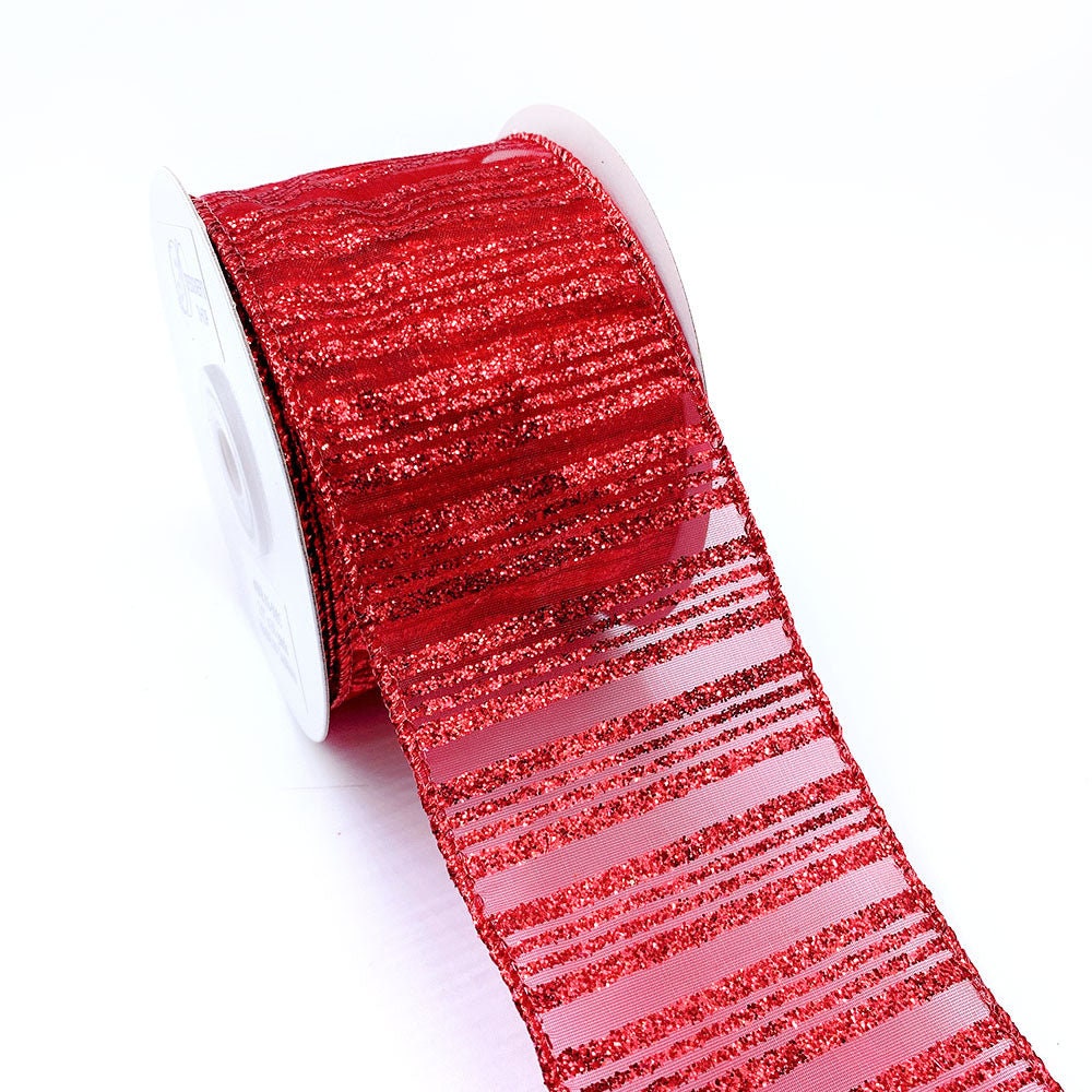 1 Roll Of 50 Yards 10mm Deep Red Transparent Snow Organza Ribbon, Suitable  For Flower Gift Box, Diy Hair Accessories, Bows, Etc.