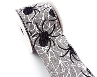 Halloween Spider Web Wired Edge Ribbon 2.5" x 10 Yards – WR 63-5239