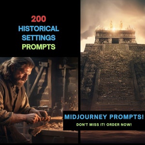 Viaggio nel tempo: 200 suggerimenti per ambientazioni storiche di metà viaggio - Download istantaneo - Esplora il passato, ispira la tua creatività