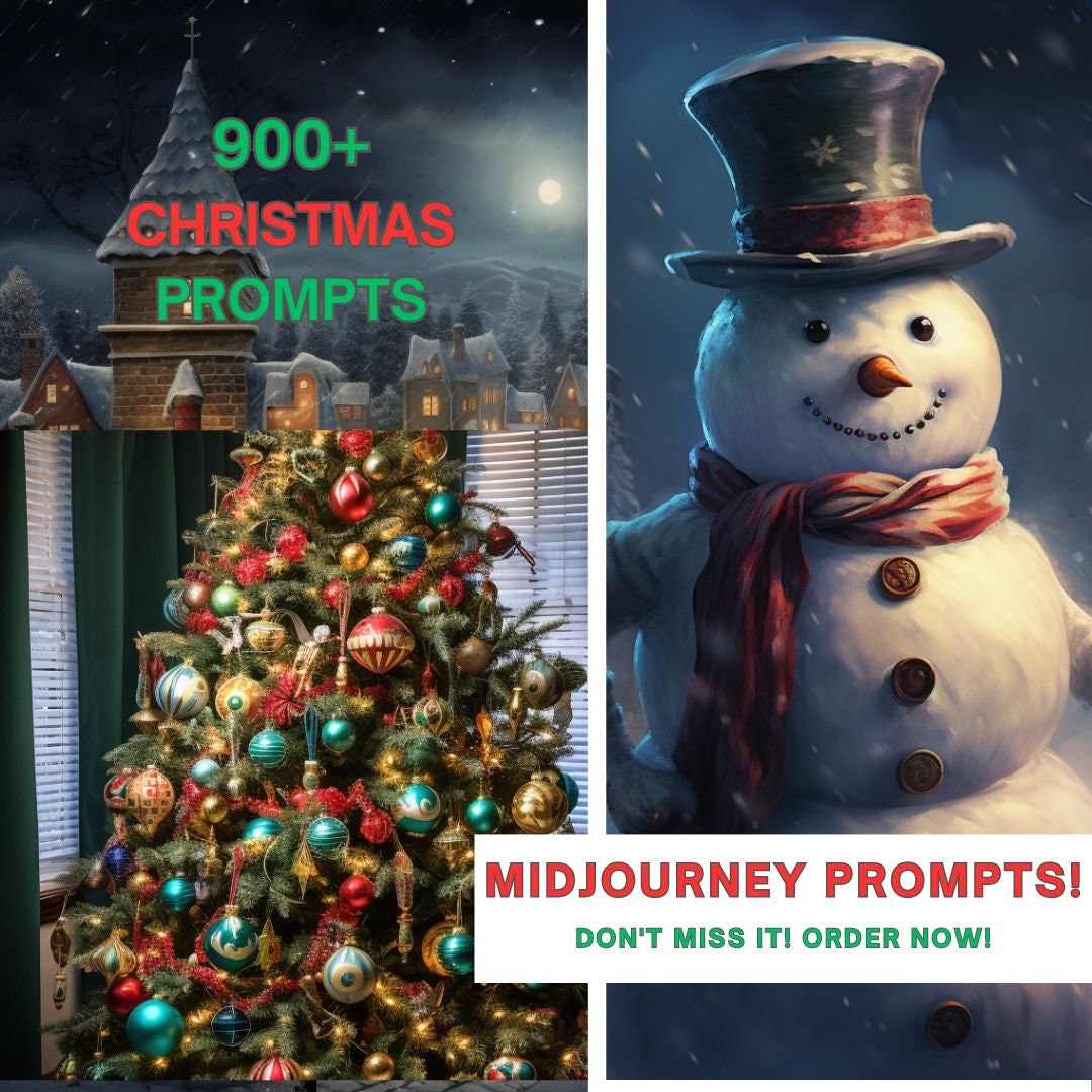 Unwrap Creativity: 900 Midjourney Christmas Art Prompts Instant Download Festive Inspiration - Etsy