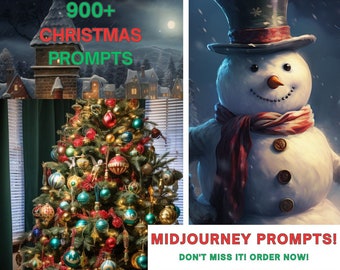 Unwrap Creativity: 900+ Midjourney Christmas Art Prompts - Instant Download - Festive Inspiration