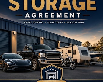 Vehicle Storage Agreement | Secure Contract for Auto, RV, Boat (PDF/Word)