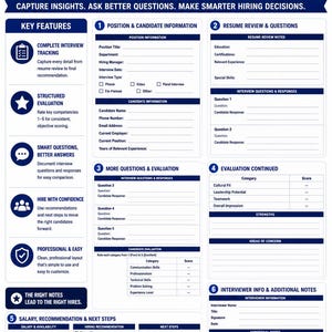 Fiche de notes d'entretien | Formulaire d'évaluation du candidat (PDF, DOCX) image 2