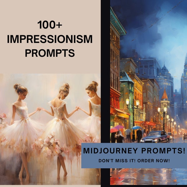 Impressionist Bliss: 100+ Midjourney Impressionism Art Prompts - Instant Download