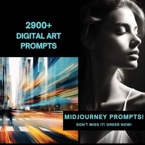 Elevate Your Artistry: 2900+ Midjourney Digital Artist Prompts - Instant Download - Fuel Your Creativity - Endless Possibilities