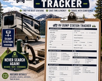 RV Dump Station Tracker | Log, Planner, Template (PDF, Word)