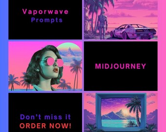 Midjourney Vaporwave Art Prompts: 100+ Excel Inspiration (Digital Download)