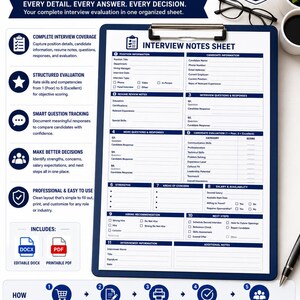 Fiche de notes d'entretien | Formulaire d'évaluation du candidat (PDF, DOCX) image 5