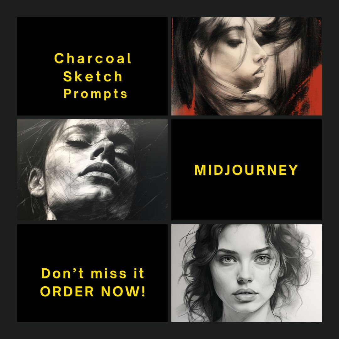 exploding ink drawings midjourney prompt | promptbase... Midjourney Charcoal Sketch Art Prompts, 100+ Text-to-image Ideas ...