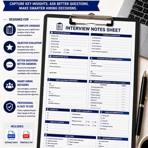 Fiche de notes d'entretien | Formulaire d'évaluation du candidat (PDF, DOCX) image 4