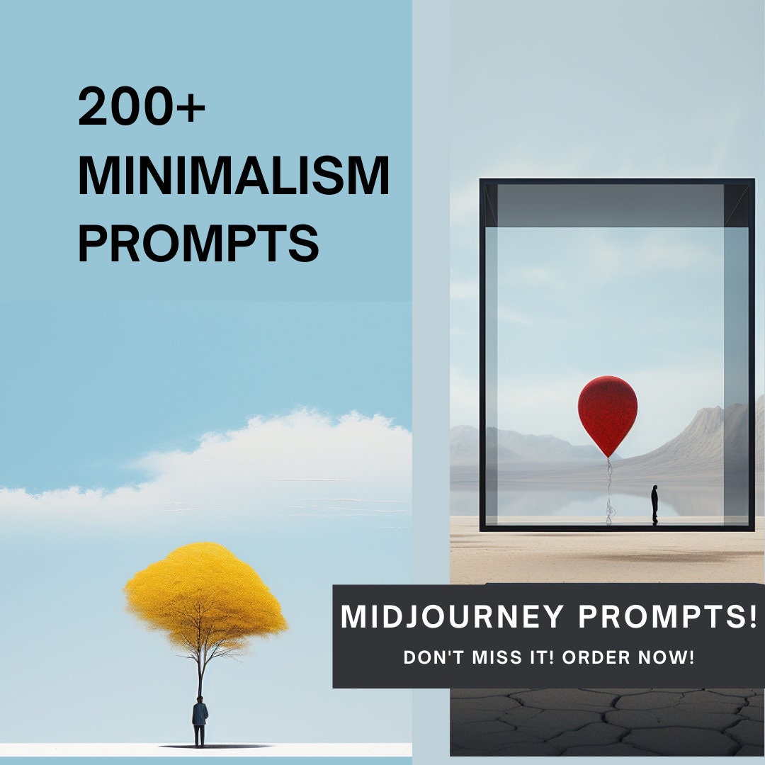 200+ Midjourney Minimalism Prompts: Digital Download - Etsy