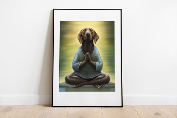 Zen Labrador Print: Meditating Dog Wall Art (digital Download) - Etsy