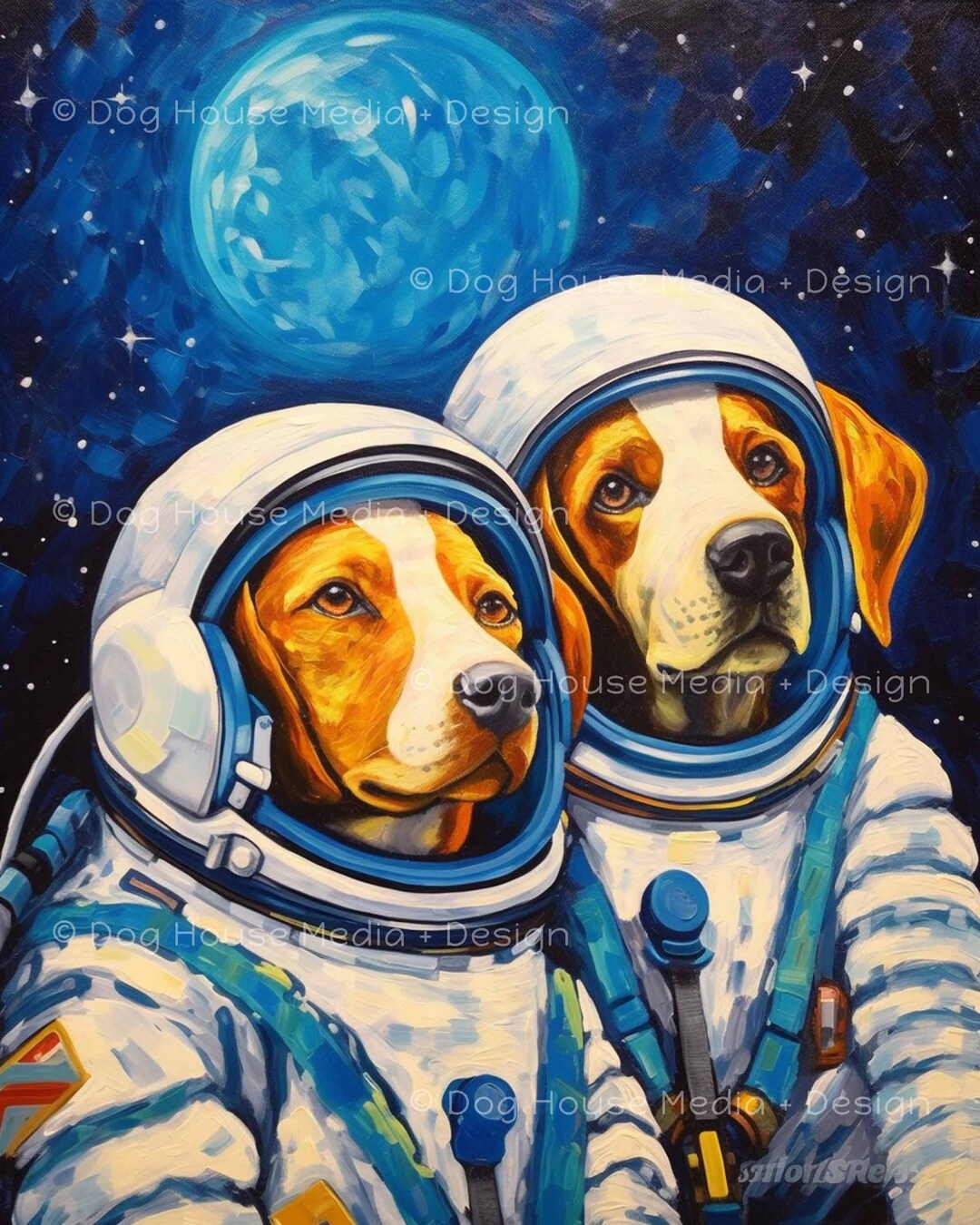 Beagle Astronaut Print: Hound Dog in Outer Space (digital Download) - Etsy