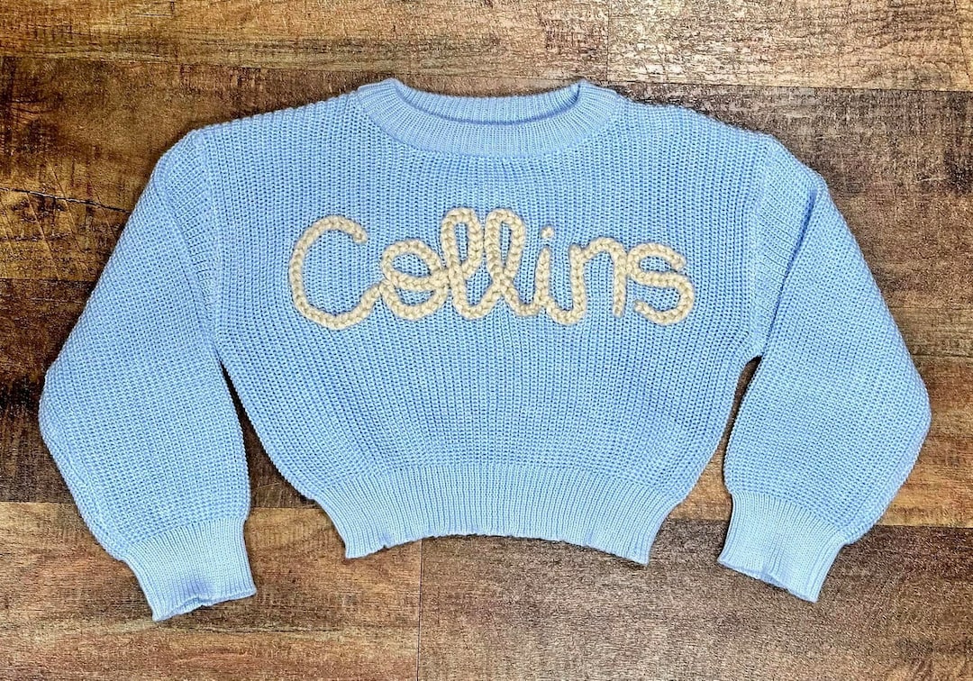 Customized Hand Embroidered Sweaters Etsy