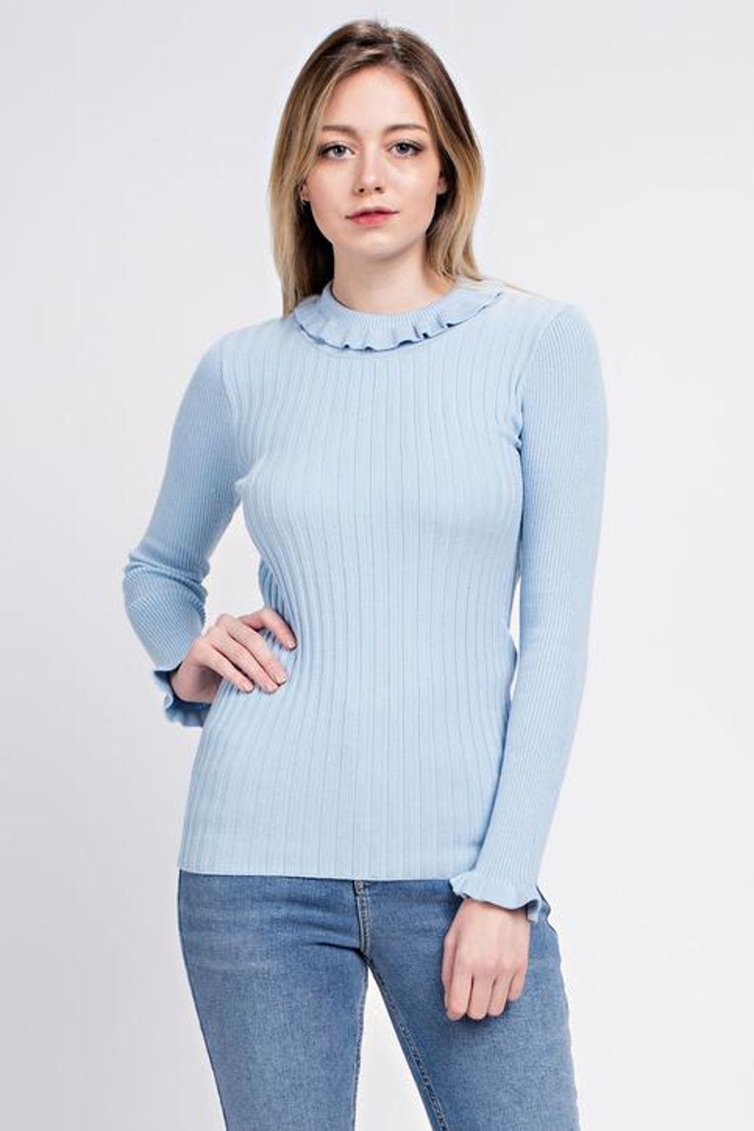 Ruffle Turtleneck - Etsy